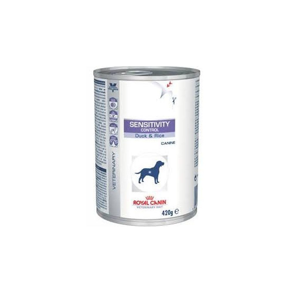 Royal Canin Vet Diet Sensitivity Control Alimento humedo para perros en lata de 420 gr (Sabor Pato)