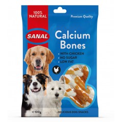 Sanal Calcium Bones Snack para Perros de Pollo 100 Gr