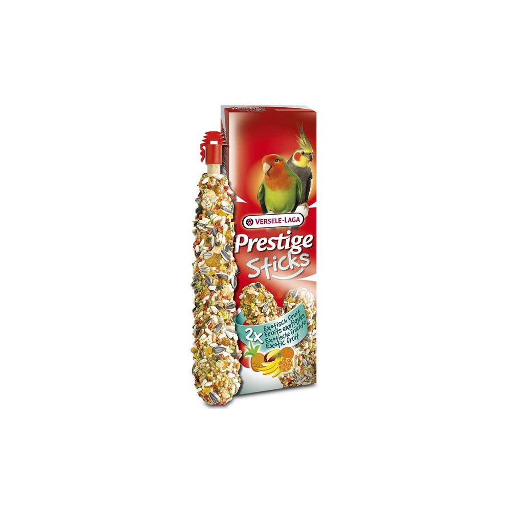 Prestige Sticks de semillas con frutas para agapornis, cotorras y ninfas (2x70g)